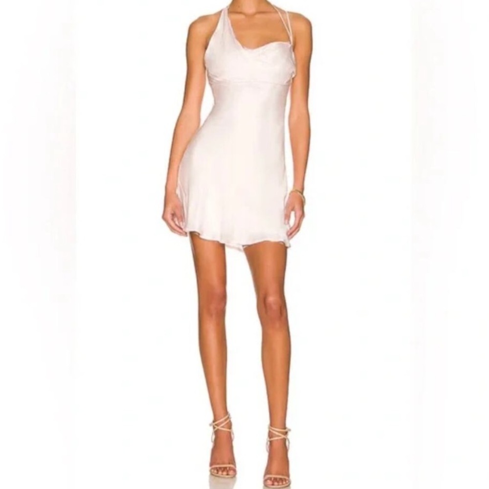 Bardot Astrid Draped Mini Dress Pale Pink NWT Size 8